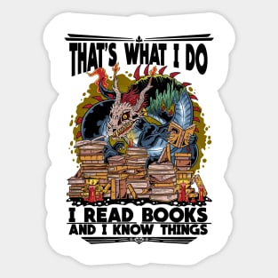 Read, Roar, Repeat: The Book Dragon's Creed Sticker